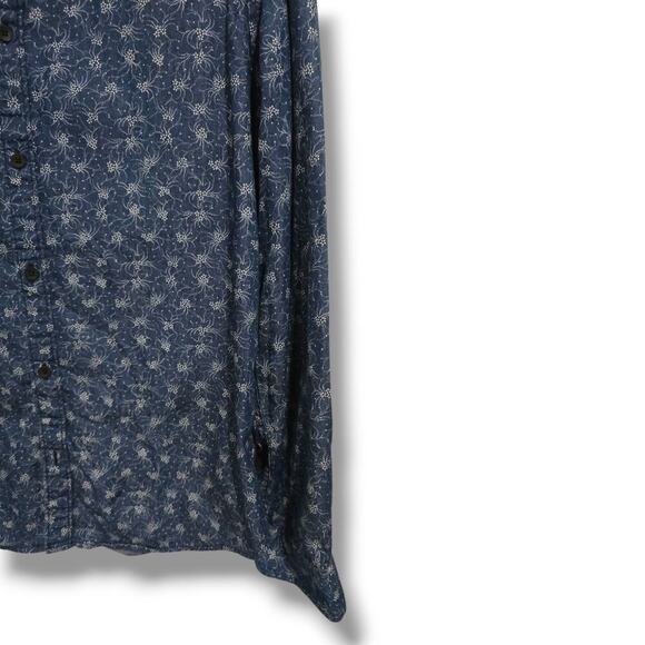 CK Calvin Klein men's blue long sleeves collared button-down shirt  - medium - Picture 3 of 9